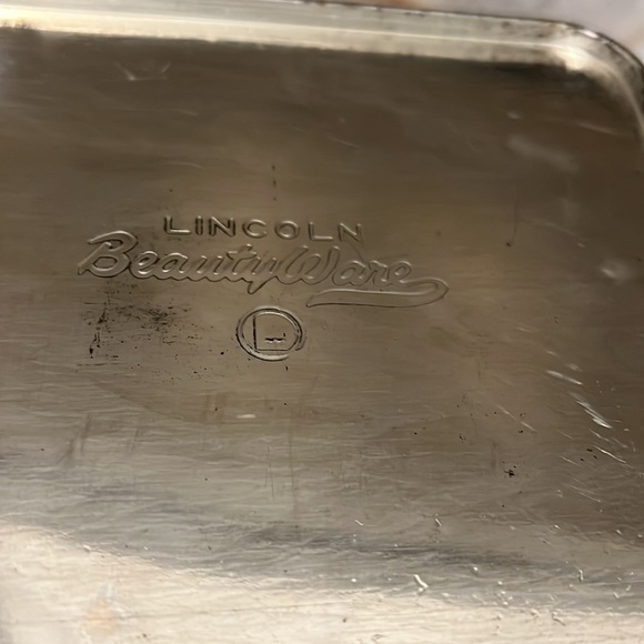 Set of Two Lincoln Beautyware Chrome Aluminum Canister Set MCM - Picture 12 of 13